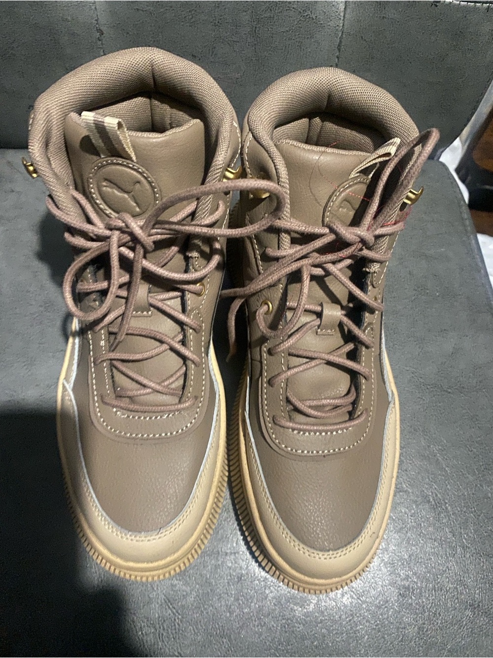 Puma Men's Taupe/Brown High-Top Casual Boots